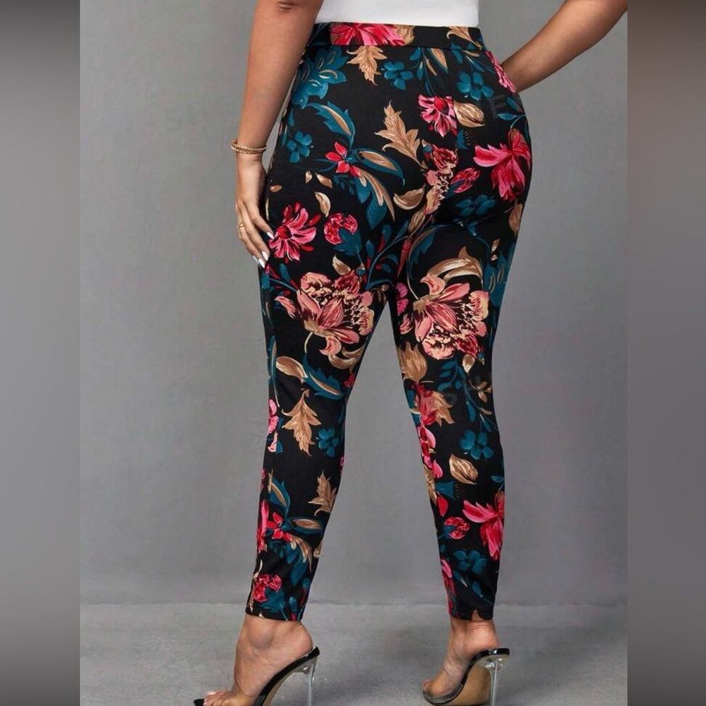 Classy plus floral print leggings 2xl